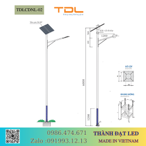 cột đèn năng lượng mặt trời TDLCDNL-02